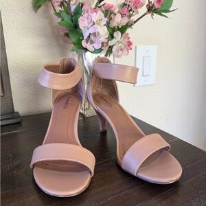 Style & Co. Blush Pink Ankle Strap Heeled Sandals